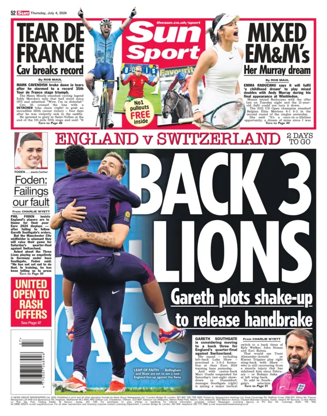 Sun back page