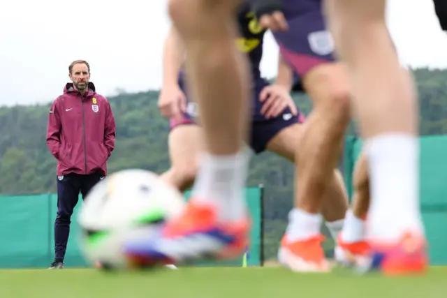 Gareth Southgate in England training