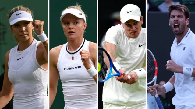 Katie Boulter, Harriet Dart, Jack Draper and Cameron Norrie