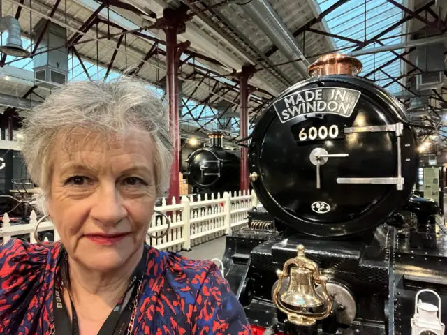 Karen Gardner in the main exhibition hall in the STEAM museum