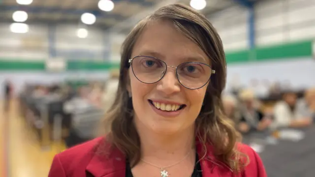 Labour's Jess McGuire at the Gainsborough general election count