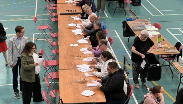 The election count in Exeter