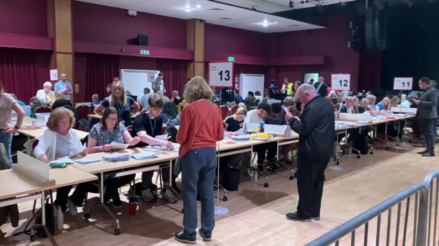 Counting / verification happening at the counts in Yeovil