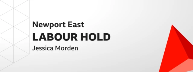 Graphic showing Labour holding Newport East