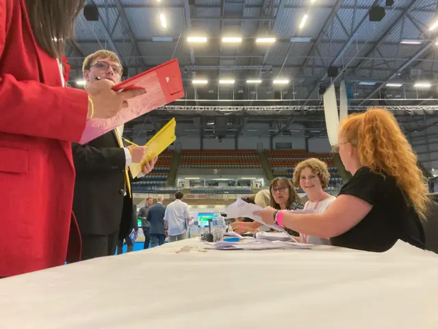 Counting at Derby Arena