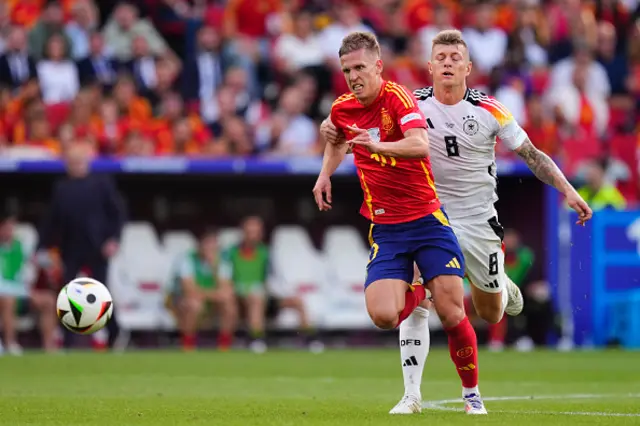 Toni Kroos central midfield of Germany and Real Madrid and Dani Olm