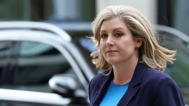 Penny Mordaunt arriving for a BBC election debate in June 2024