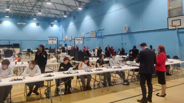 The vote count is under way in Gedling