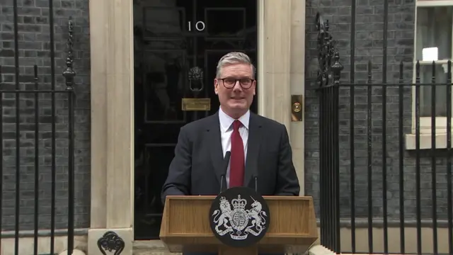 Starmer at lectern