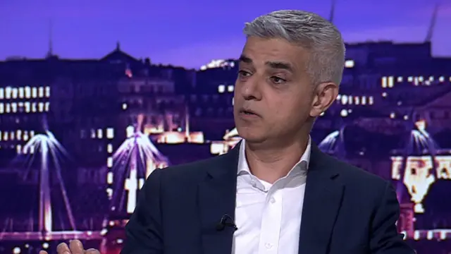 Sadiq Khan speaking to the BBC election programme