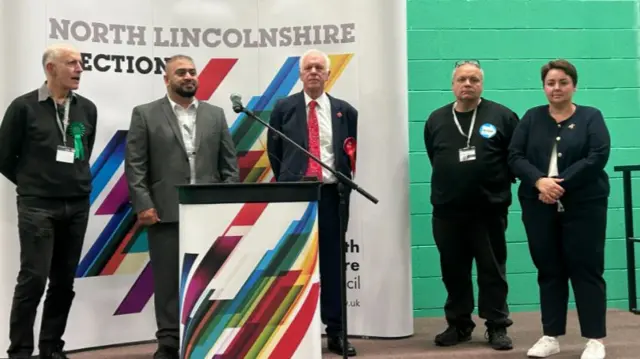 Candidates in Scunthorpe are told the results of the 2024 General Election