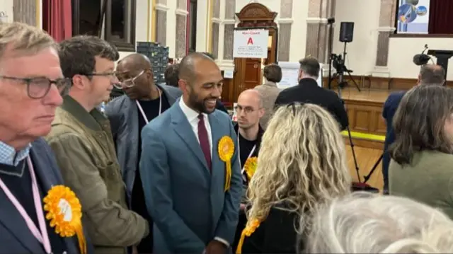 Josh Babarinde at the count