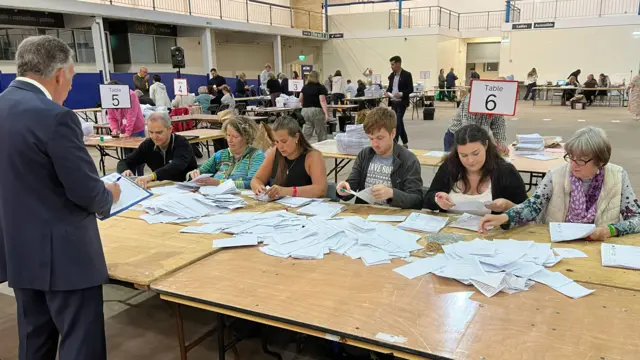 Ballot papers being counted