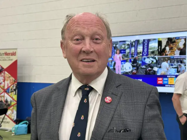 TUV leader Jim Allister smiling at camera