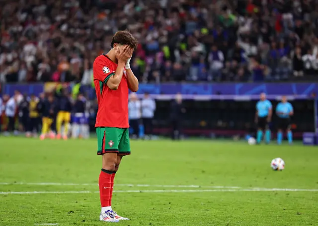 Joao Felix of Portugal reacts