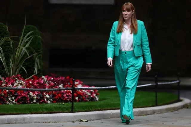 Angela Rayner arrives at 10 Downing Street