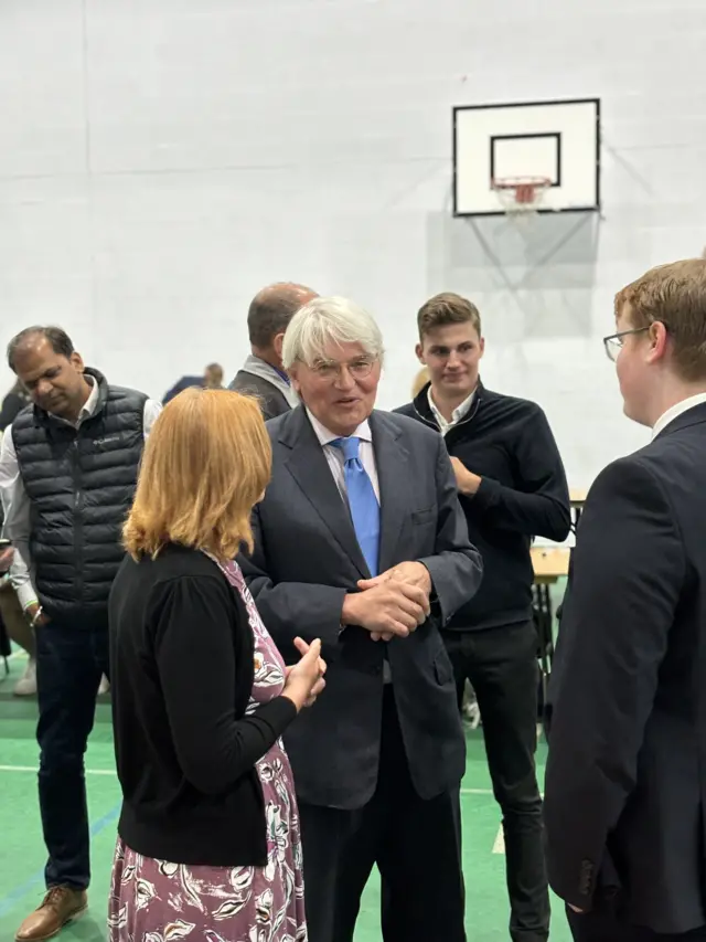 Andrew Mitchell at the election count