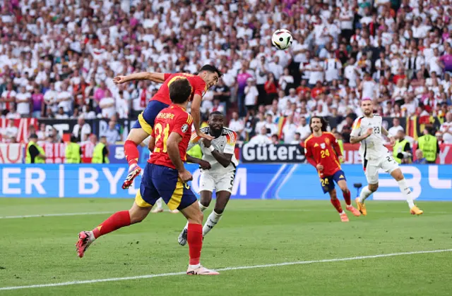 Mikel Merino of Spain scores