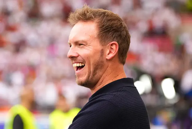 Julian Nagelsmann, Head Coach of Germany, reacts