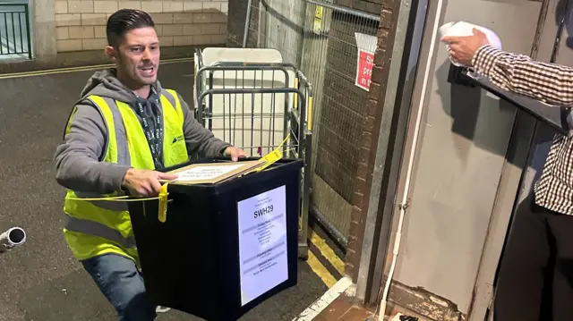 Ballot boxes arriving in Rickmansworth