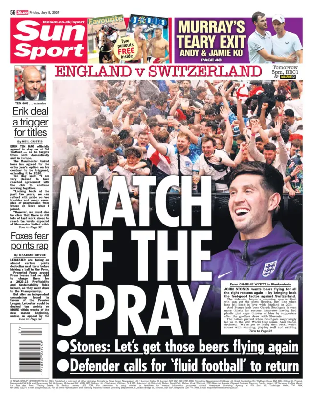 Sun back page