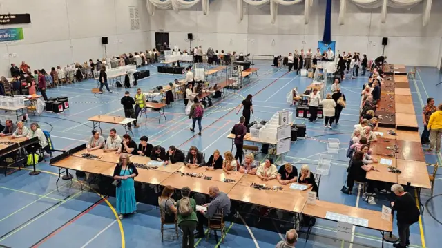 The count at Folkestone and Hythe