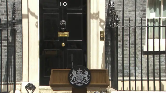 Lectern in Downing Street