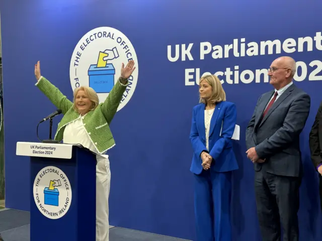 Pat Cullen celebrating after becoming an MP