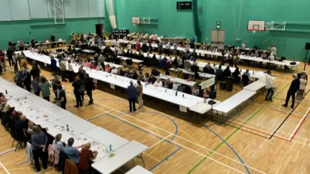 The count at Bridge Leisure Centre