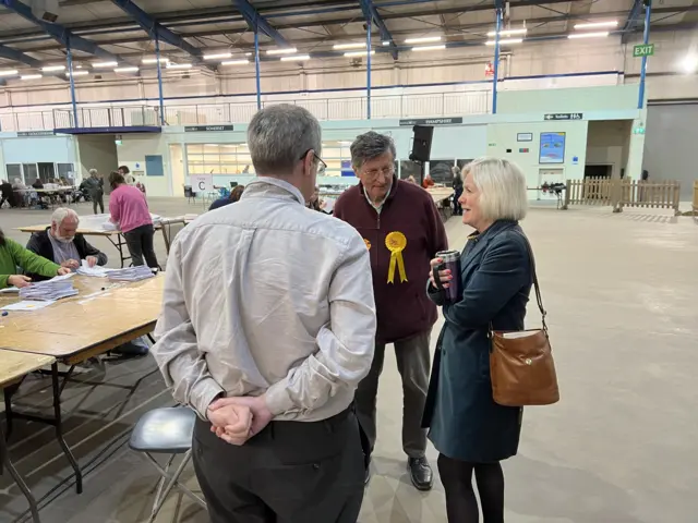 Candidates arriving at the Wells & Mendip Hills count