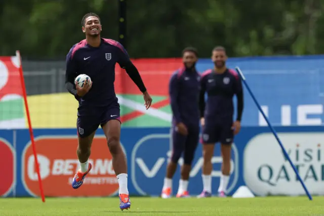 Jude Bellingham in England training on Friday