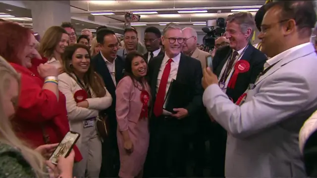 Labour leader Keir Starmer at the count for Holborn and St Pancras