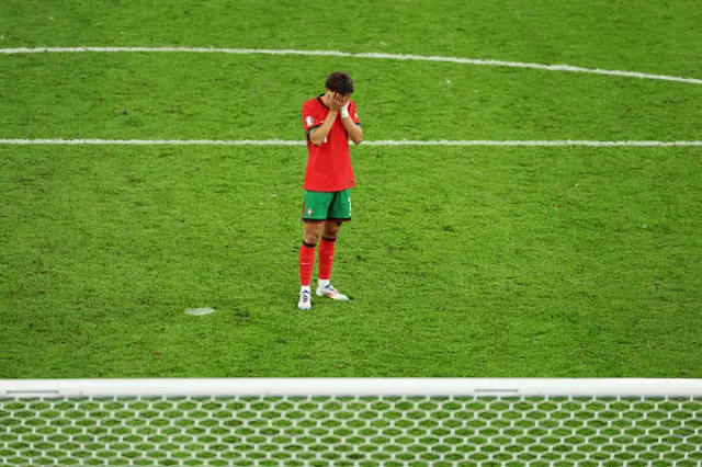 Joao Felix of Portugal looks dejected