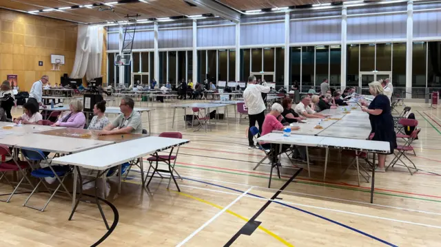 Counting in Winchester sport hall