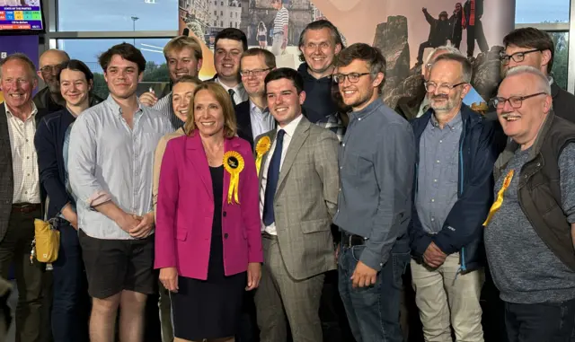 Helen Morgan and supporters