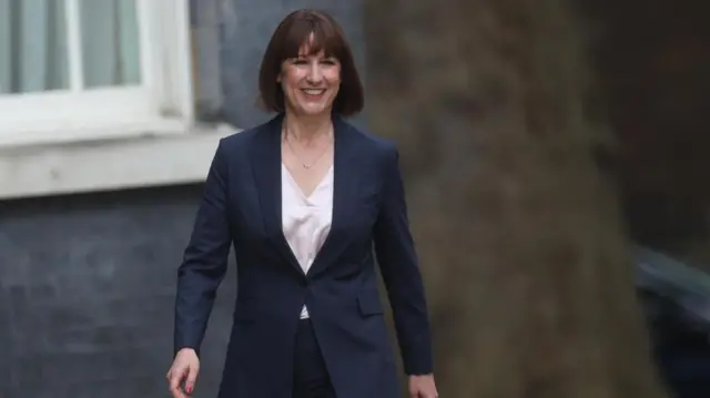 Rachel Reeves arrives at 10 Downing Street in London