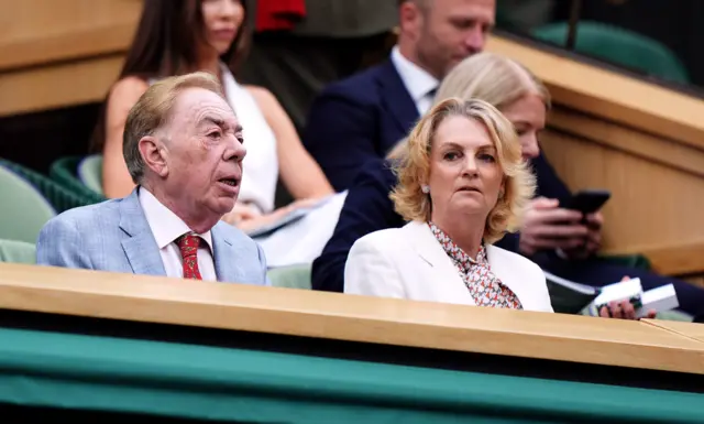 Andrew Lloyd Webber sits in the Royal Box