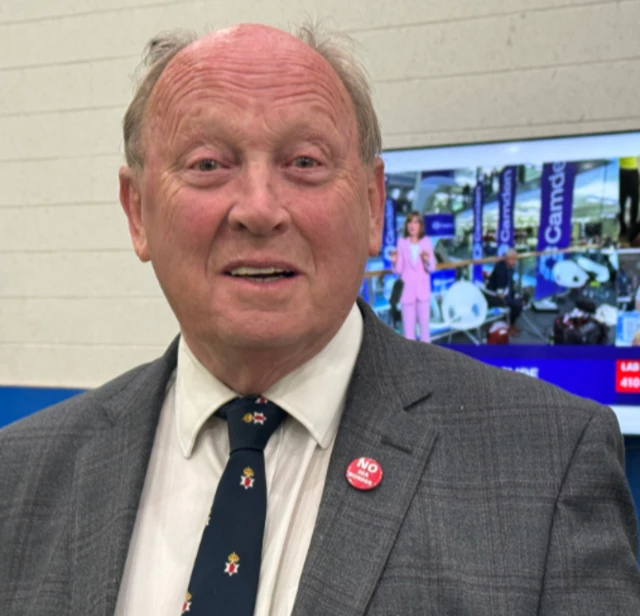 Jim Allister at the Magherafelt count