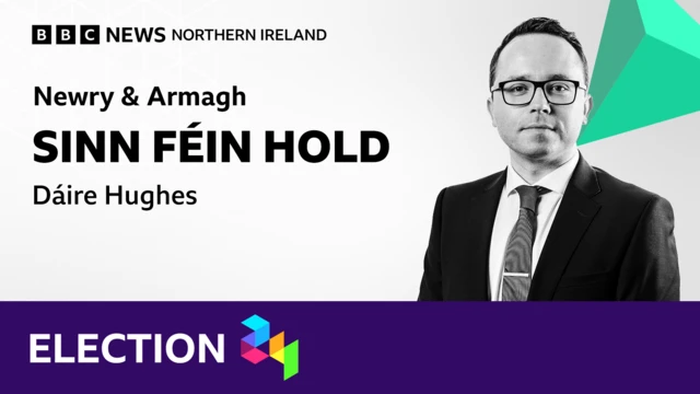 A graphic saying Sinn Féin has held Newry and Armagh