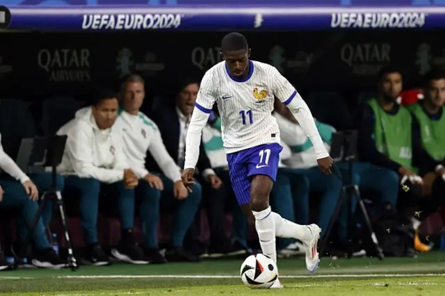 Ousmane Dembele of France on the ball