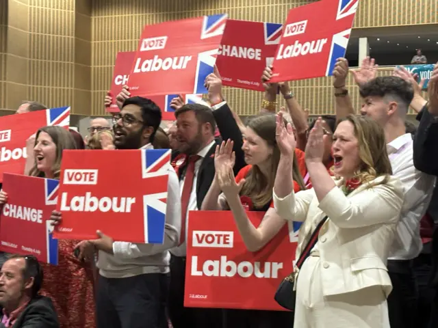 Labour supporters in Milton Keynes