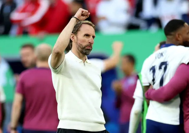 Gareth Southgate celebrates