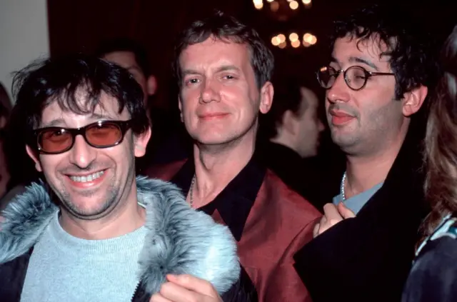 Ian Broudie with Frank Skinner and David Baddiel