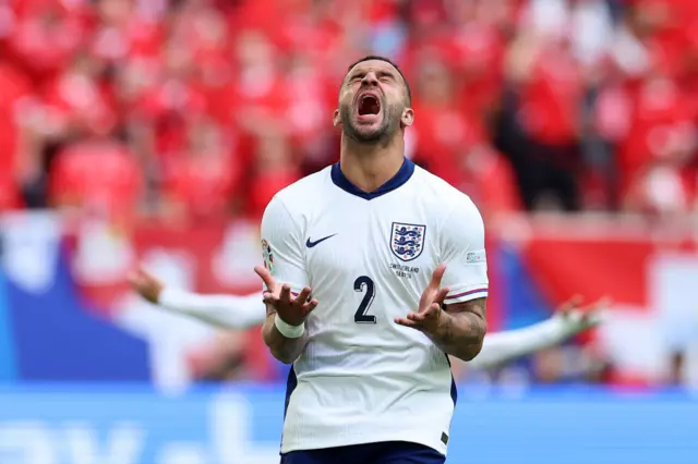 Kyle Walker reacts