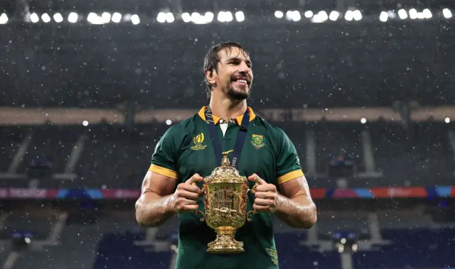 Eden Etzebth celebrates winning the World Cup