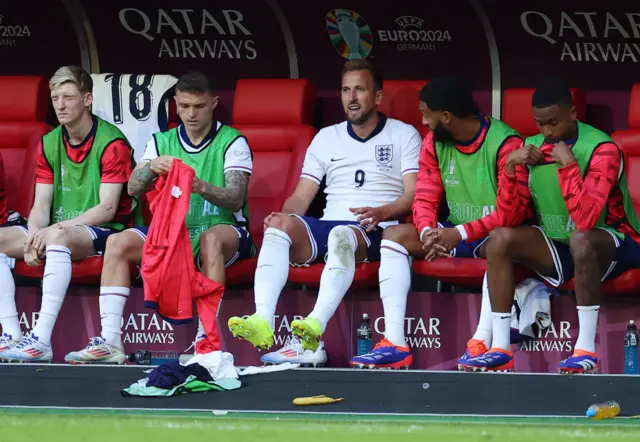 Harry Kane on the bench