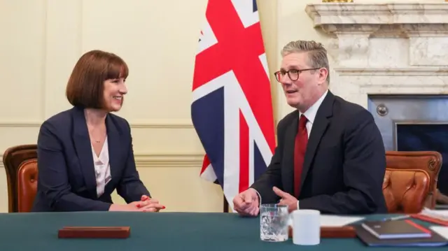 Prime Minister Keir Starmer inside No10, appointing his cabinet - with Rachel Reeves, new Chancellor of the Exchequer