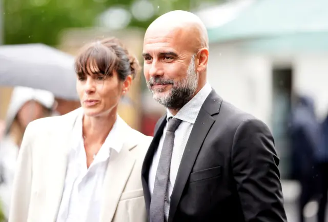 Pep Guardiola and wife