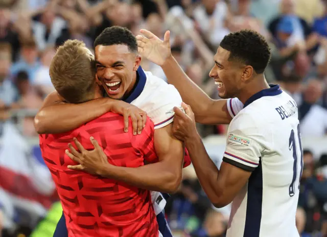 Harry Kane, Trent Alexander-Arnold and Jude Bellingham