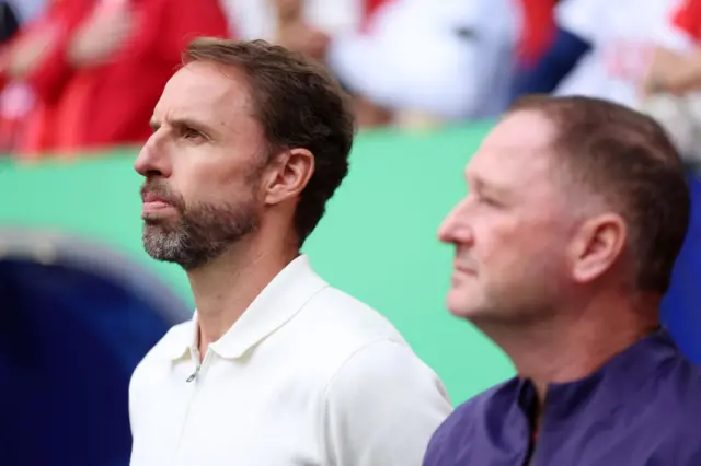 Gareth Southgate during national anthems